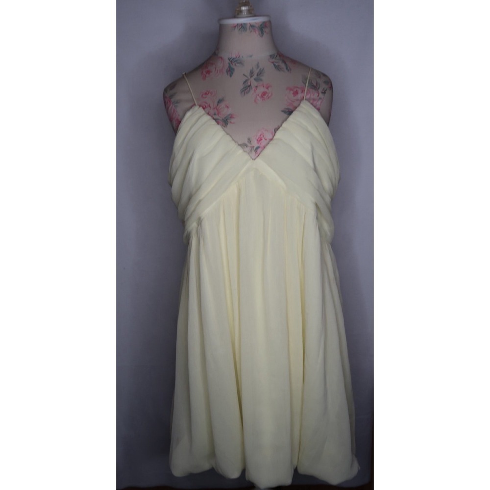 Abercrombie & Fitch XL Yellow Chiffon Babydoll Sleeveless Top‎ NWT Milkmaid